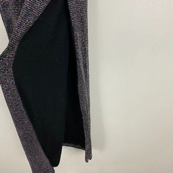 Lama Jouni Slinky Maxi Skirt Medium Black Silver Sparkly Holiday High Slits NEW - Picture 12 of 16